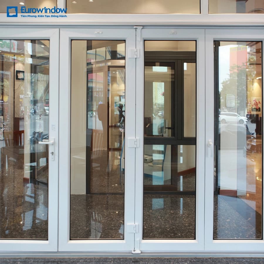 CỬA ĐI uPVC 4 CÁNH XẾP TRƯỢT